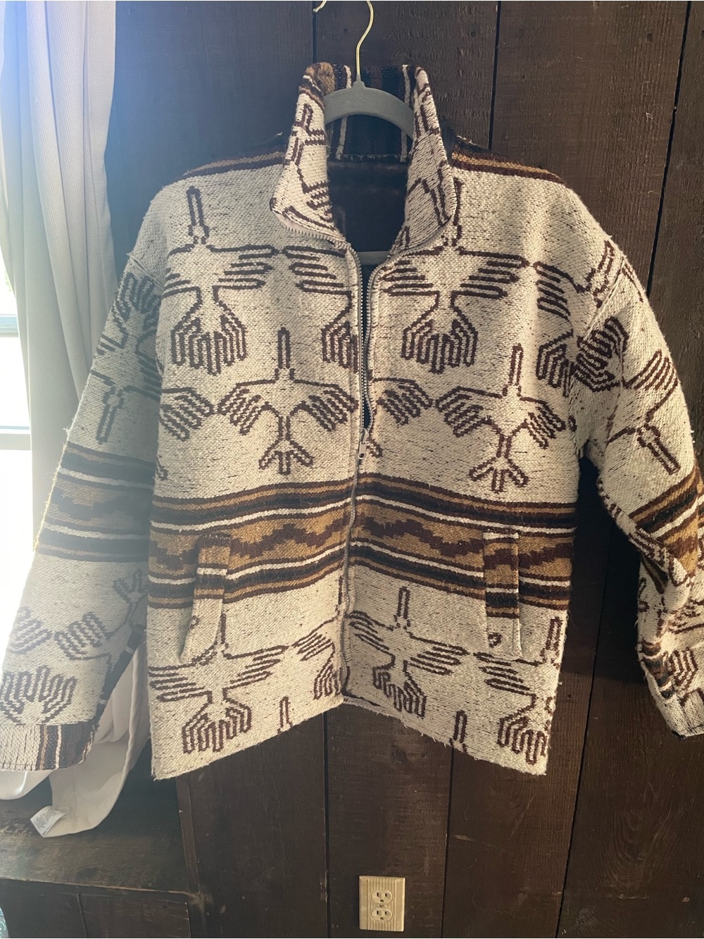 Aztec pattern coat